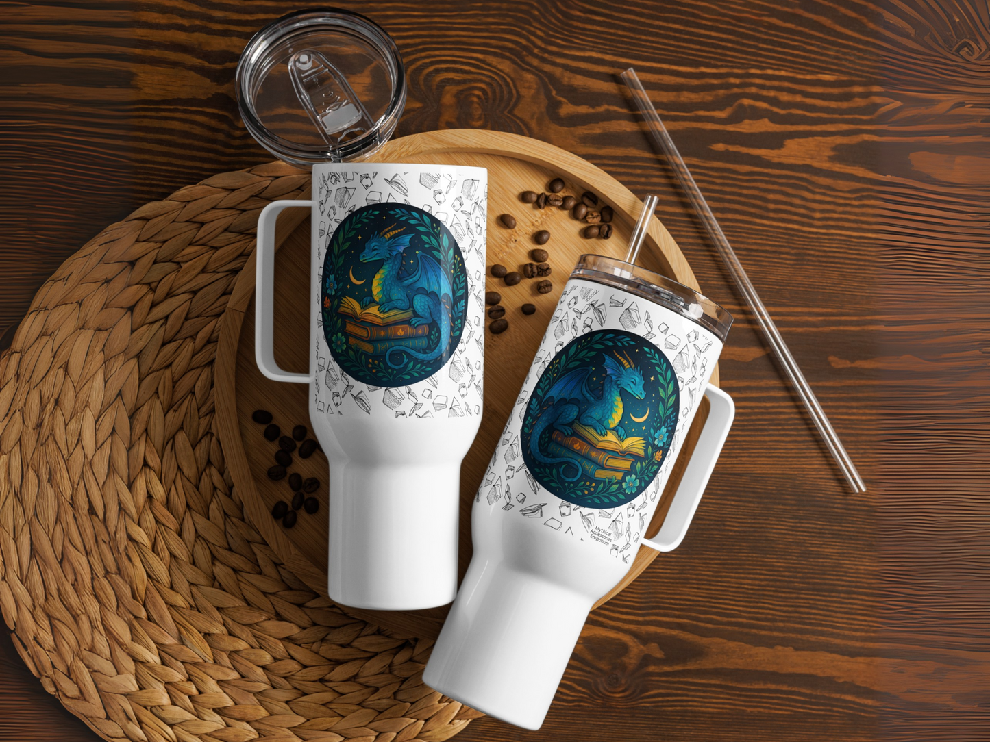 Book Dragon 40 oz Travel Mug