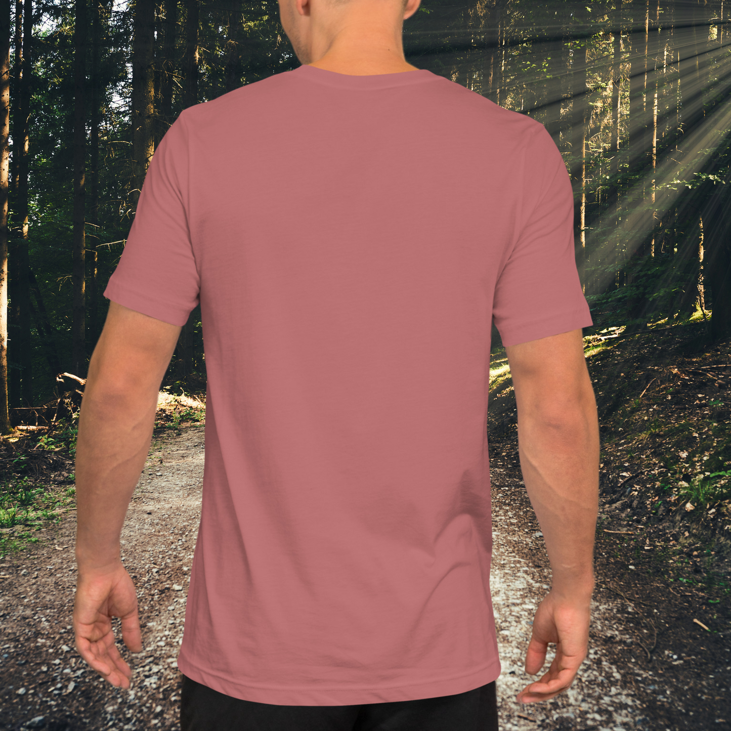 Back View Mauve Men's Poison Apple Enthusiast TShirt no graphic on back