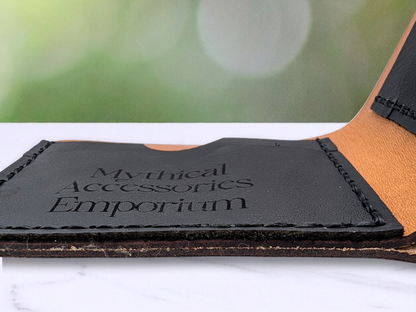 Viking Leather Wallet, Handmade Bi-Fold