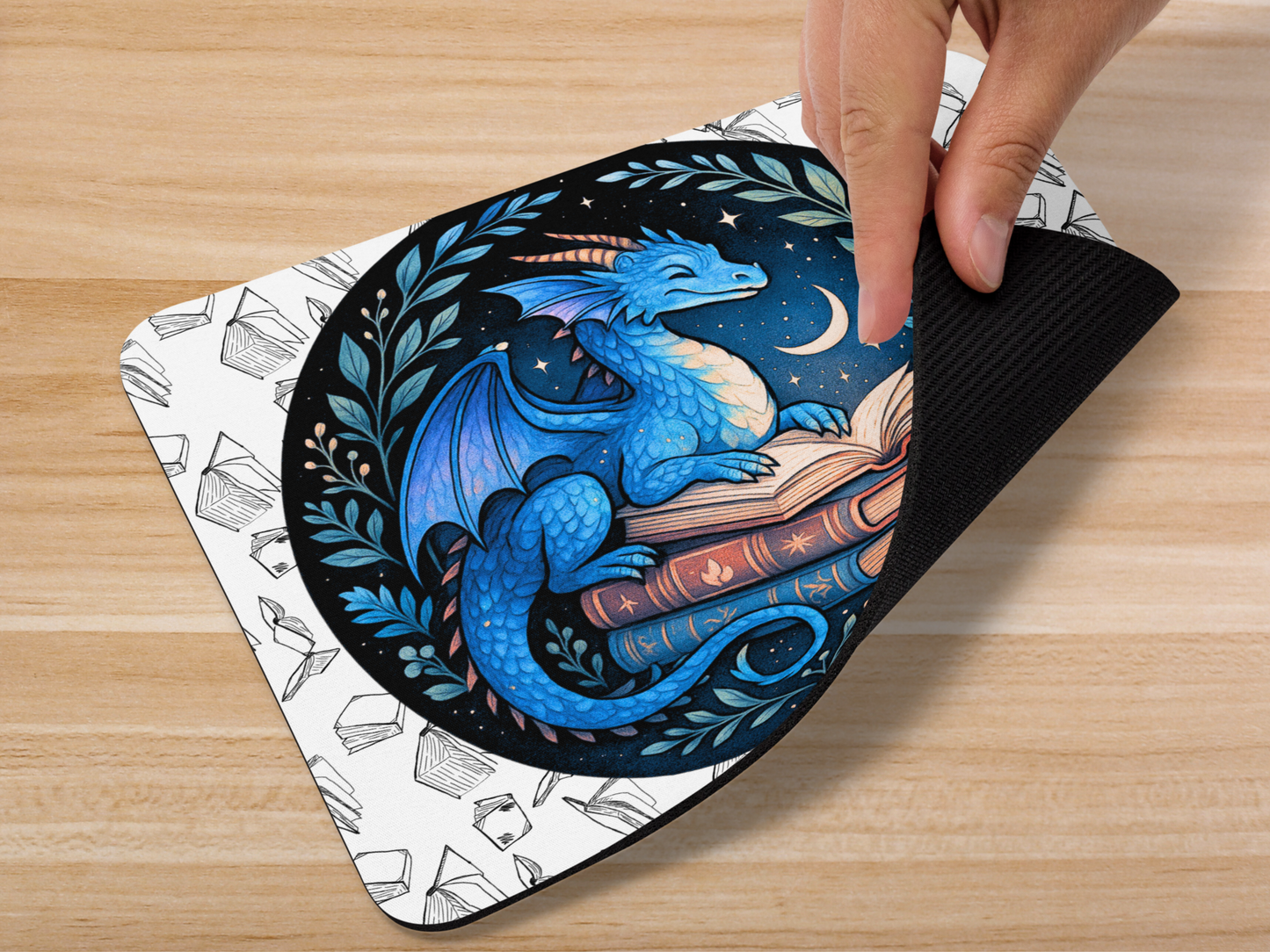 Book Dragon Mouse Pad