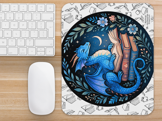 Book Dragon Mouse Pad