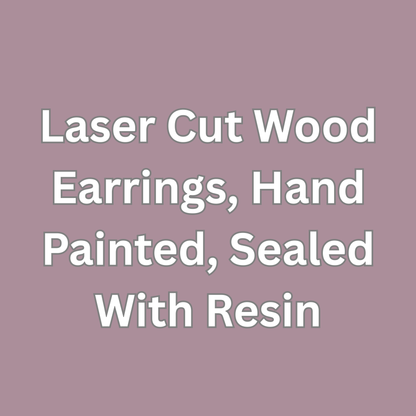 Tree of Life Earrings, Wood Handmade Jewelry