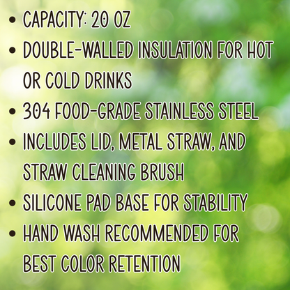 Earth Dragon 20 oz Stainless Steel Tumbler