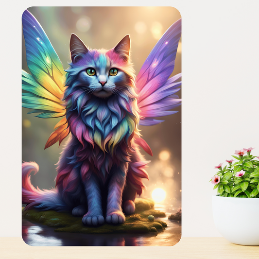 Fairy Cat Metal Wall Art