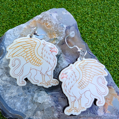Gryphon Wood Earrings