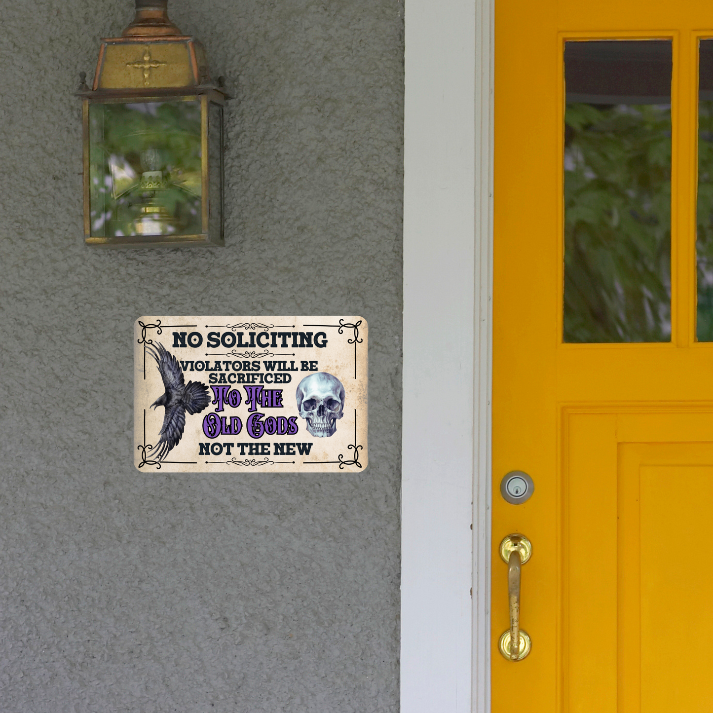 No Soliciting Metal Sign Art