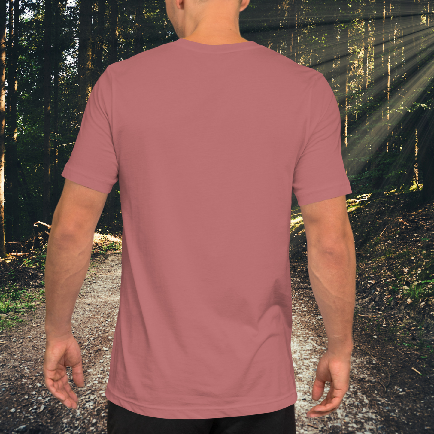 Back View Mauve Men's Poison Apple Enthusiast  TShirt no graphic on back