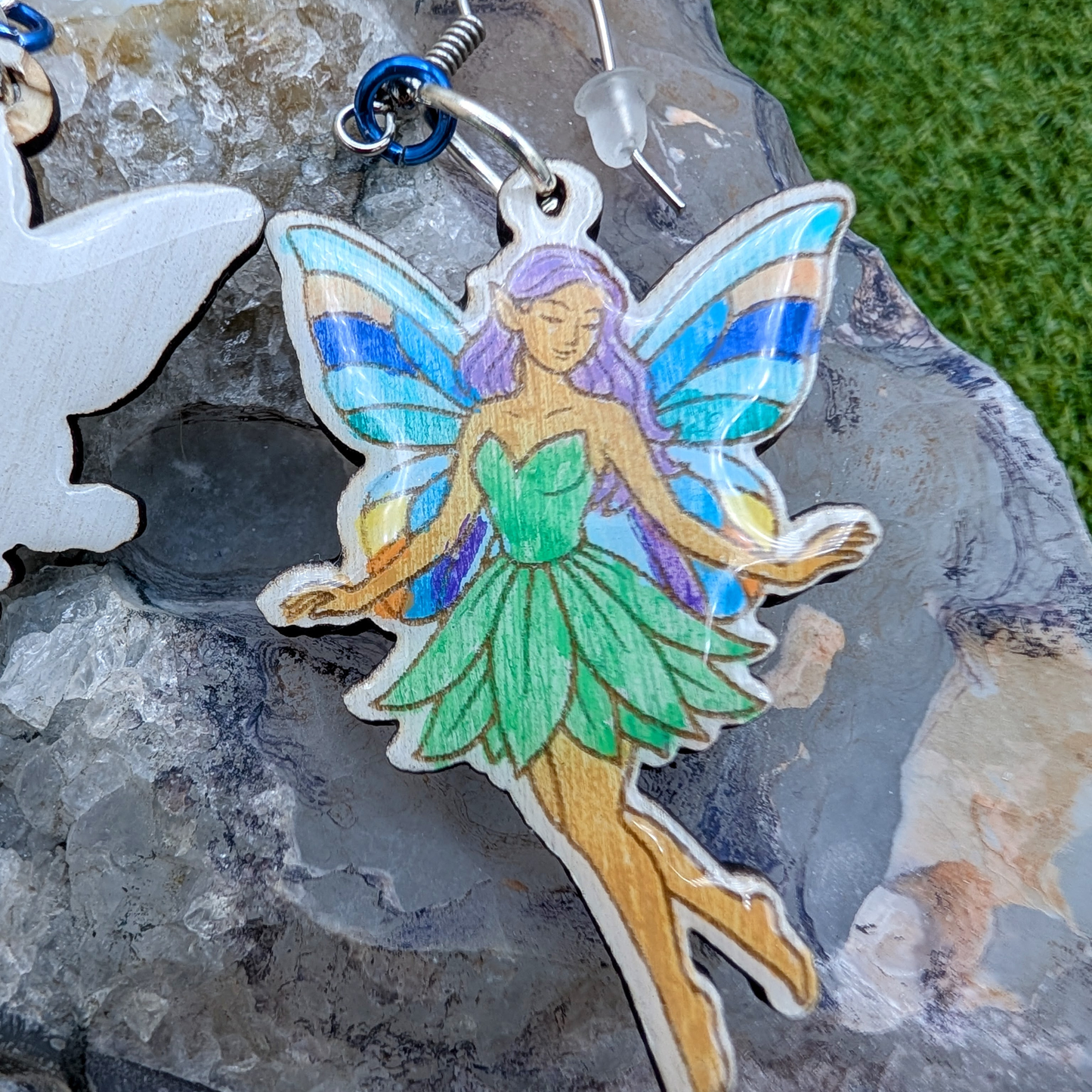 Fairy Earring, Handpainted