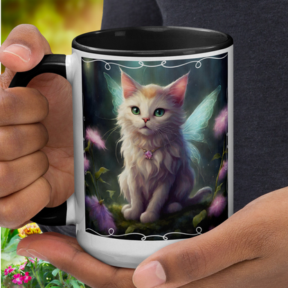 White Fairy Kitten Mug