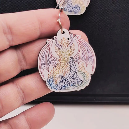 Fire Dragon Earrings