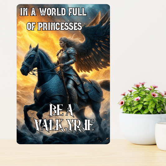 Be A Valkyrie Metal Sign