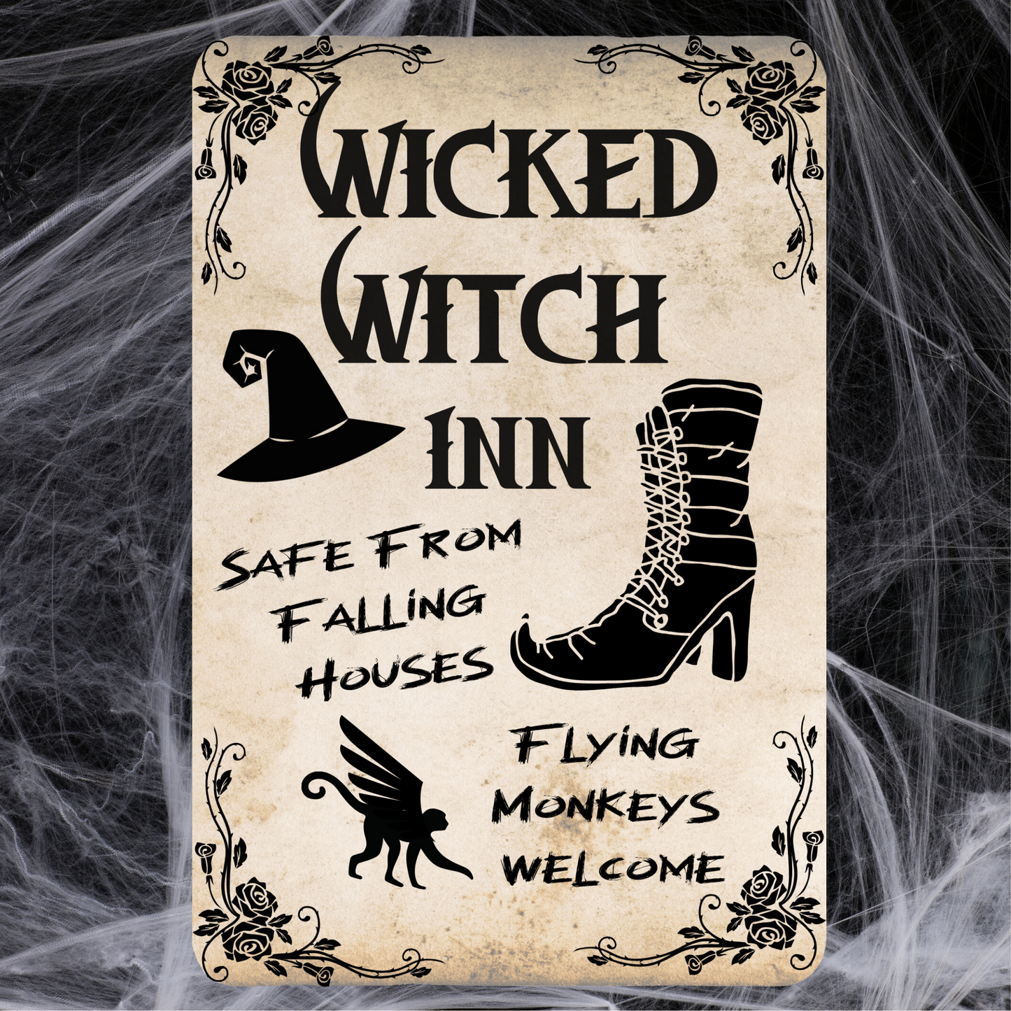 Wicked Witch Inn Metal Wall Art Decor