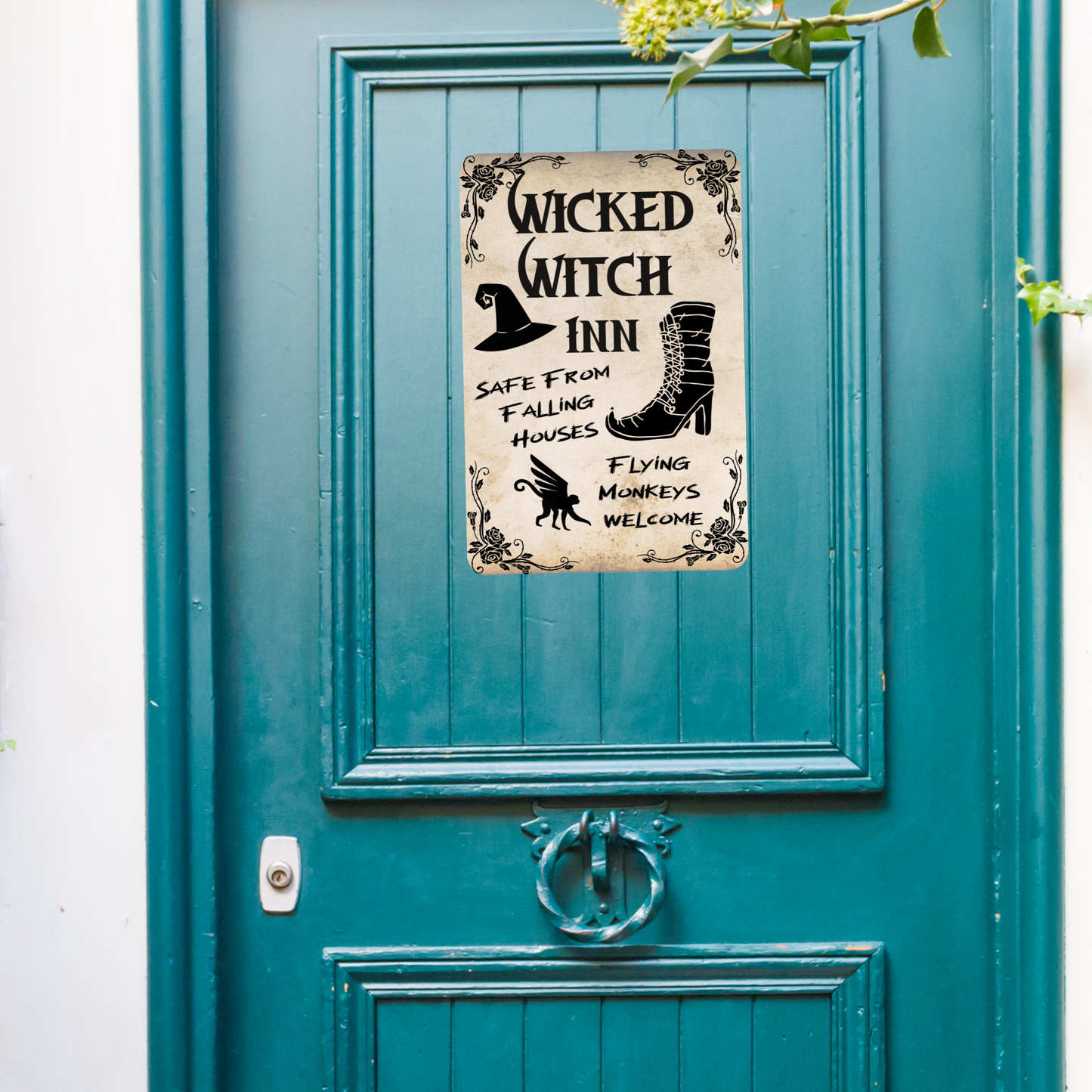 Wicked Witch Inn Metal Wall Art Decor